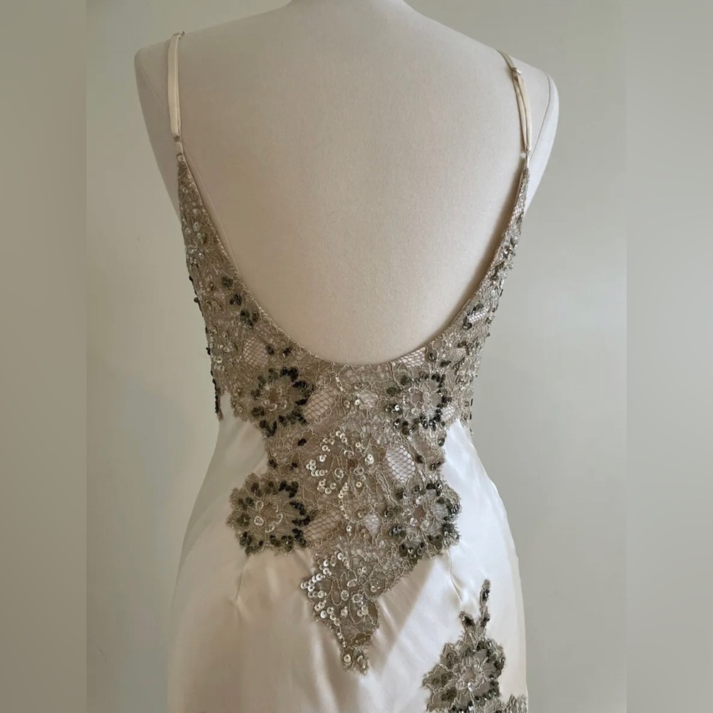 SUE WONG Stunning Sequin Beaded Dress Gown 12 - Picture 14 of 15